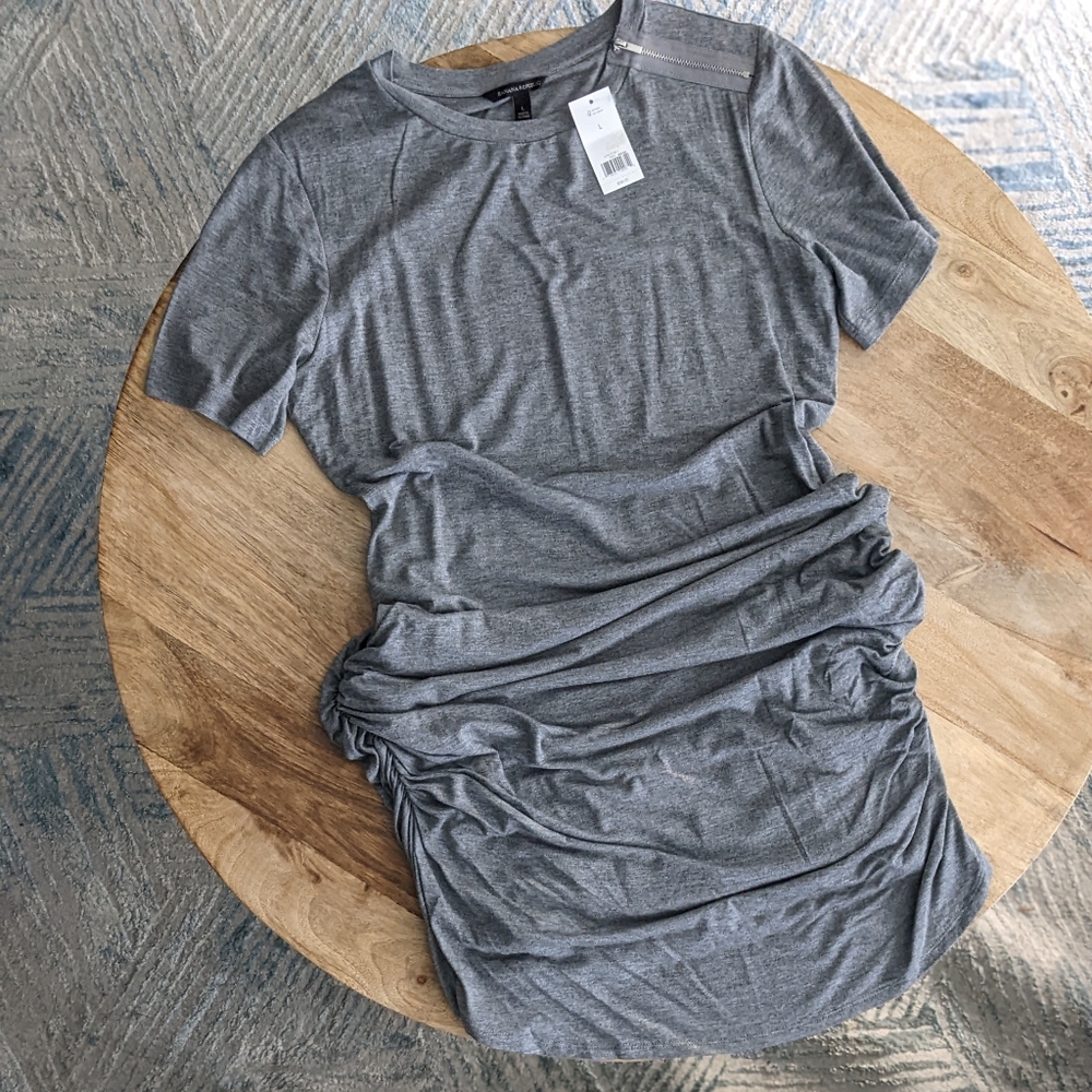Banana Republic Ruched Tee Shirt Dress